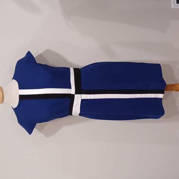 ABS Silver Label Colour Block Fitted Sheath Office Dress- Sz. 6 - Picture 10 of 10